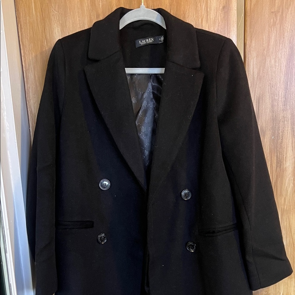 Ralph Lauren Black Double-Breasted Coat